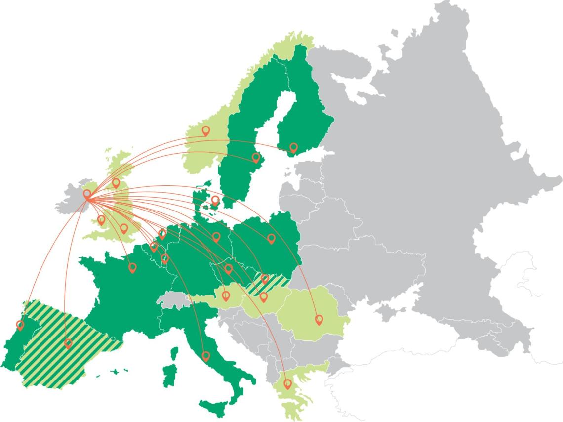 Greenval presence in Europe